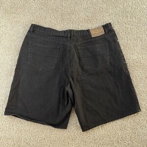 Vintage Corniche Shorts Mens 42 Black Denim 5 Pocket Casual Cotton Bermuda